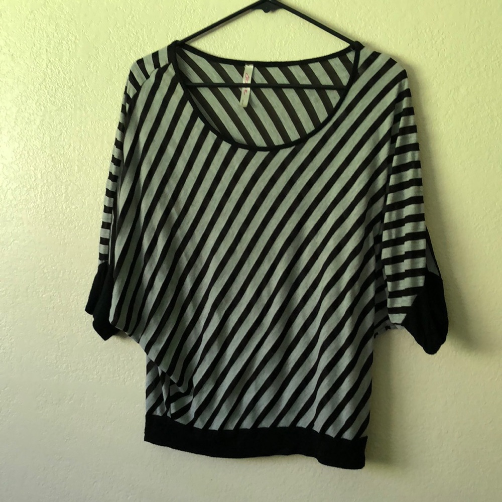 Loose fitting striped blouse